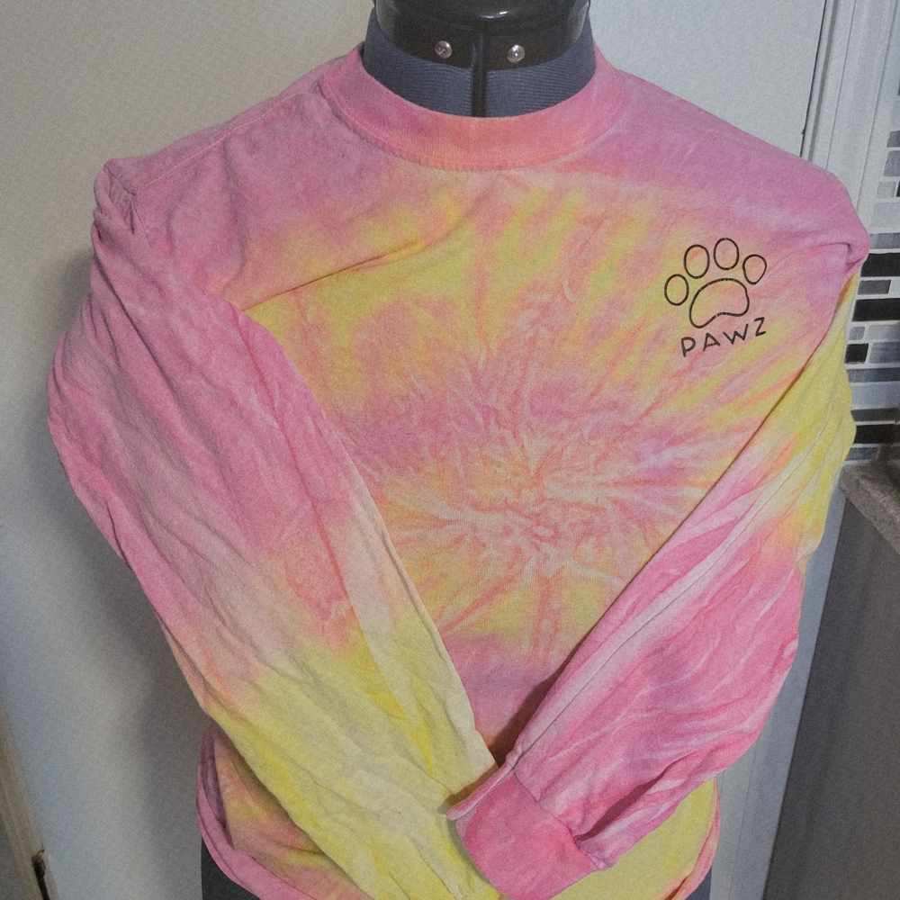 PAWZ Pink and Yellow Tie-Dye Long Sleeve